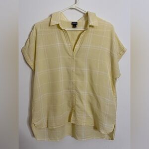 {Patagonia}-Size:M-Yellow Plaid Women's Top